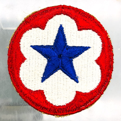 WW2 US Army Patch Service Forces Shoulder Sleeve Insignia Blue Star Round Snow 2