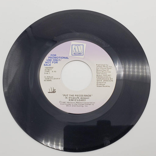 Kim O'Leary Put The Pieces Back 45 RPM Single Record Motown 1987 1889MF PROMO 1