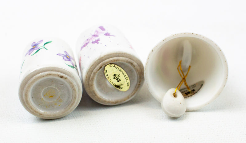 Vintage Russ Miniatures - Bell and Candle Holders | Made in Taiwan