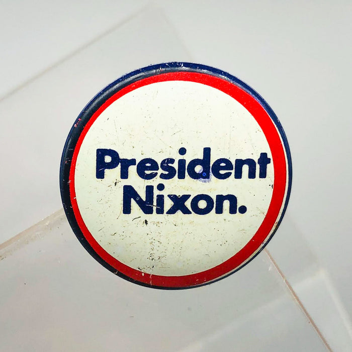 President Nixon Button 1" Pin Presidential Political Campaign Red White Blue 8