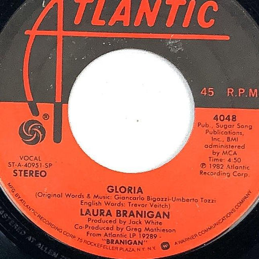 45 RPM Record Gloria / Living a Lie Laura Branigan Atlantic 1982 1