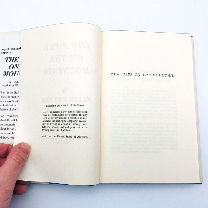 The Piper On The Mountain Hardcover Ellis Peters 1966 Romantic Suspense Book Clu 8