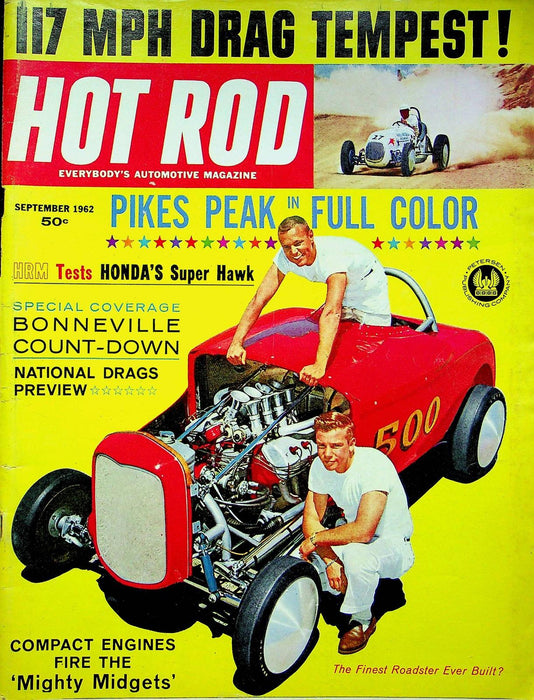 Hot Rod Magazine September 1962 Mighty Midgets Fired Hondas Super Hawk