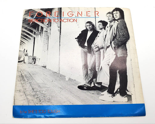 Foreigner Reaction To Action 45 RPM Single Record Atlantic Records 1985 7-89542 1