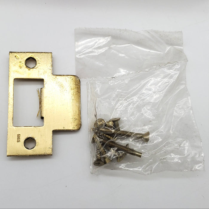 Falcon Office Door Knob Lock Bright Brass US3 Locking Keyed 2-3/8in BS NOS 7