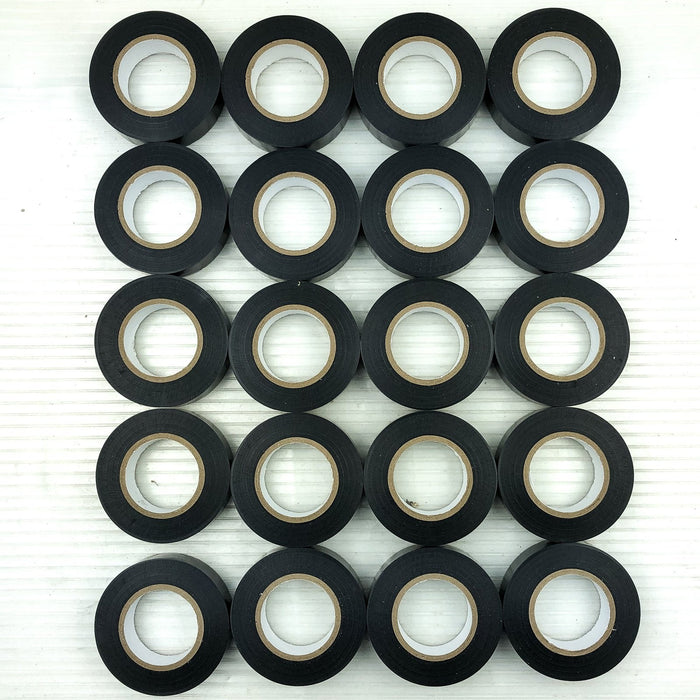 Black Vinyl Electrical Tape 20 Rolls PVC Utility Insulated 3/4" x 60ft Wire Wrap 4