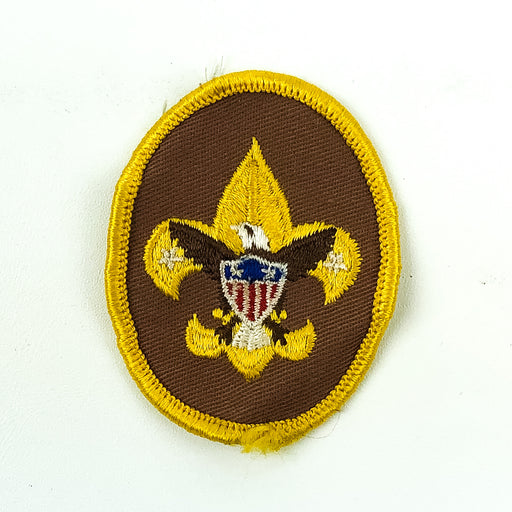 Vintage Boy Scouts Tenderfoot Rank Patch 1970s Brown Eagle 2 Stars Embroidered 1