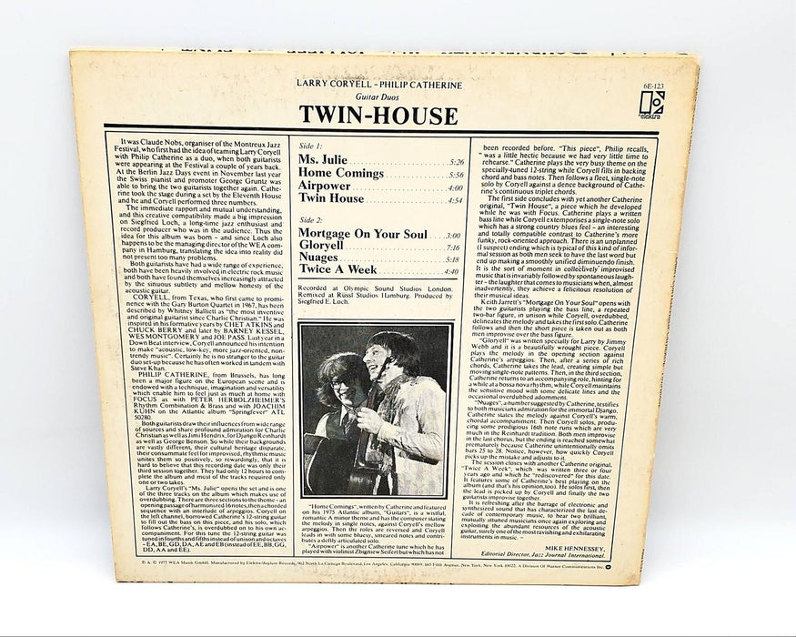 Larry Coryell Twin-House LP Record Elektra Records 1977 6E-123 Contemporary Jazz 2