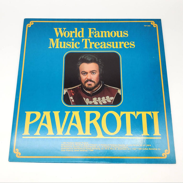 Luciano Pavarotti World Famous Music Treasures LP Record 1983 PSP 5002 1