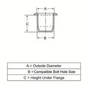 Flange Protector Retainer Plug, Black, PVC, Essentra Components FLS060B 250pk 4
