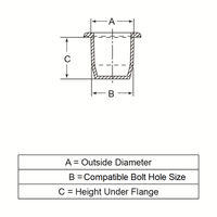 Flange Protector Retainer Plug, Black, PVC, Essentra Components FLS060B 250pk 4