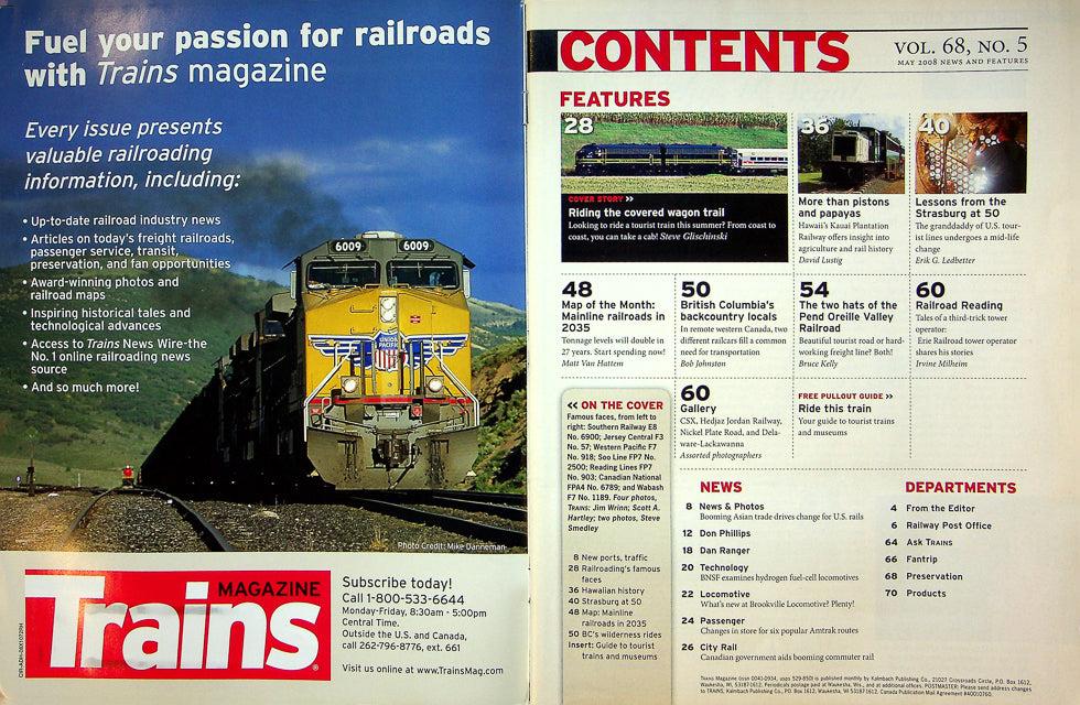 Trains Magazine May 2008 Vol 68 No 5 Railroading's Famous Faces