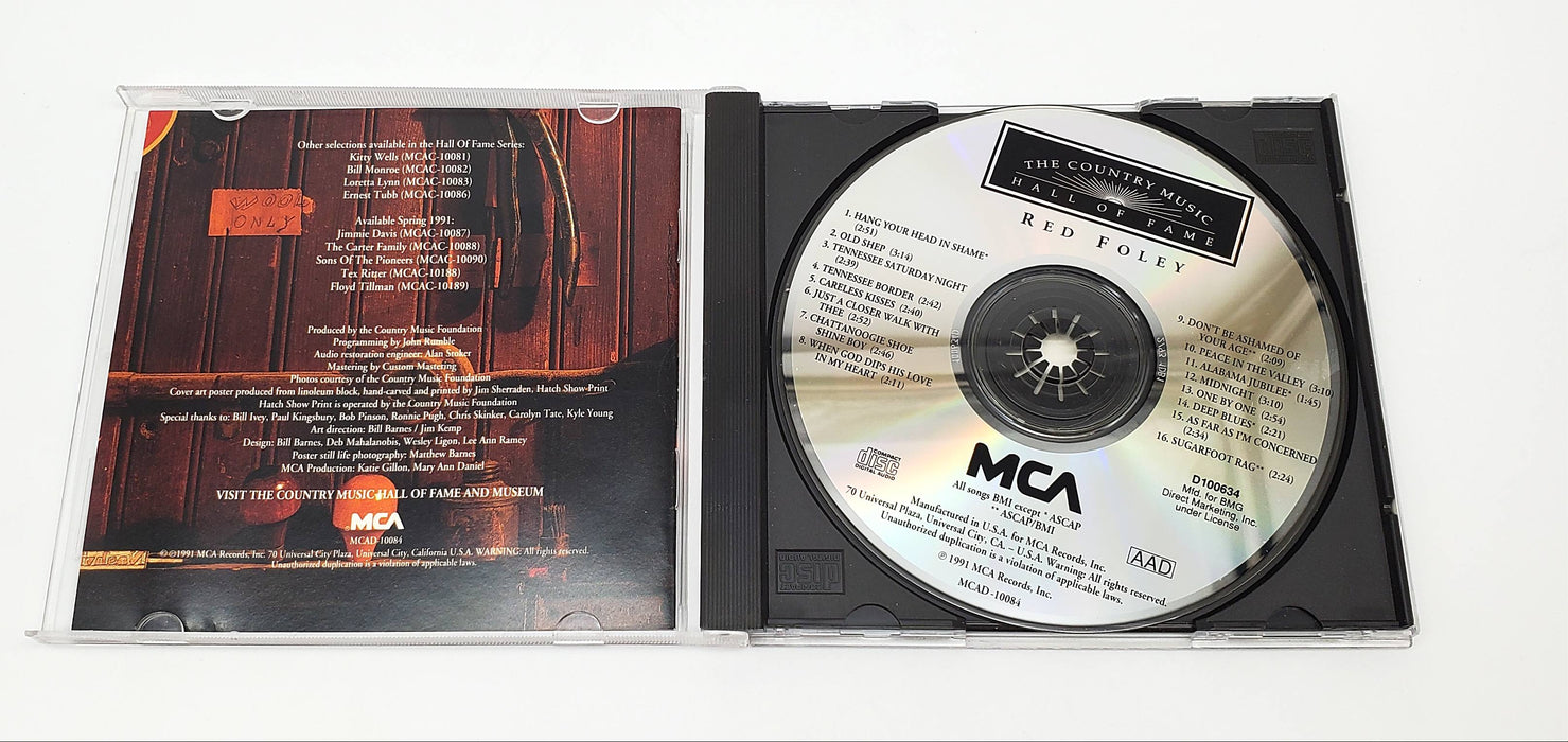 Red Foley The Country Music Hall Of Fame Album CD MCA Records MCAD-10084 5
