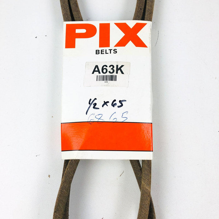 Pix Belts A63K 1/2 x 65 Lawn Mower V Belt USA Made New Old Stock NOS 4H650