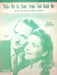 Sheet Music Take Me In Your Arms And Hold Me C Walker Les Paul Mary Ford 1949 1