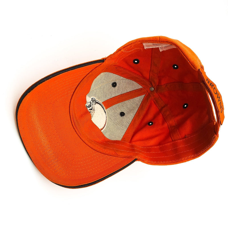 Vintage Cleveland Browns Football Hat Baseball Cap NFL Hook Loop Orange Helmet 7