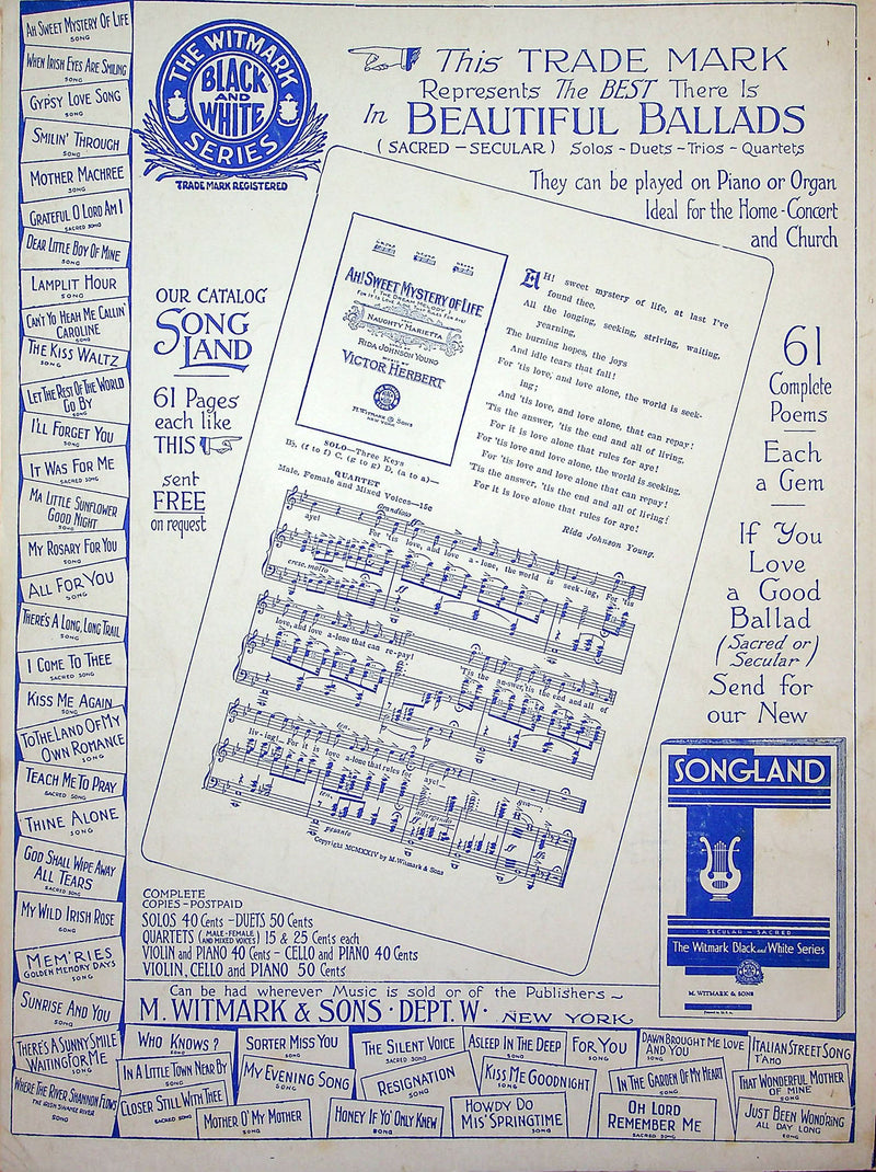 Sheet Music When My Dream Boat Comes Home George Olser Cliff Friend D Franklin 3