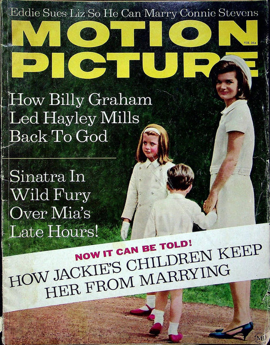 Motion Picture Magazine February 1967 Jackie Kennedy Sinatra & Farrow's Home