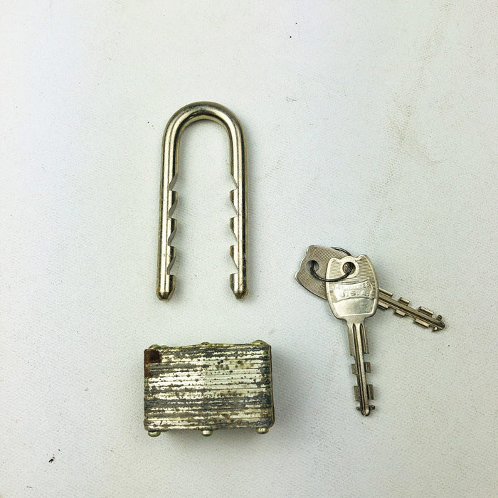 3ct Vintage No 510 Master Lock Padlock Adjustable Shackle 2-1/4" NOS Keyed Alike 3