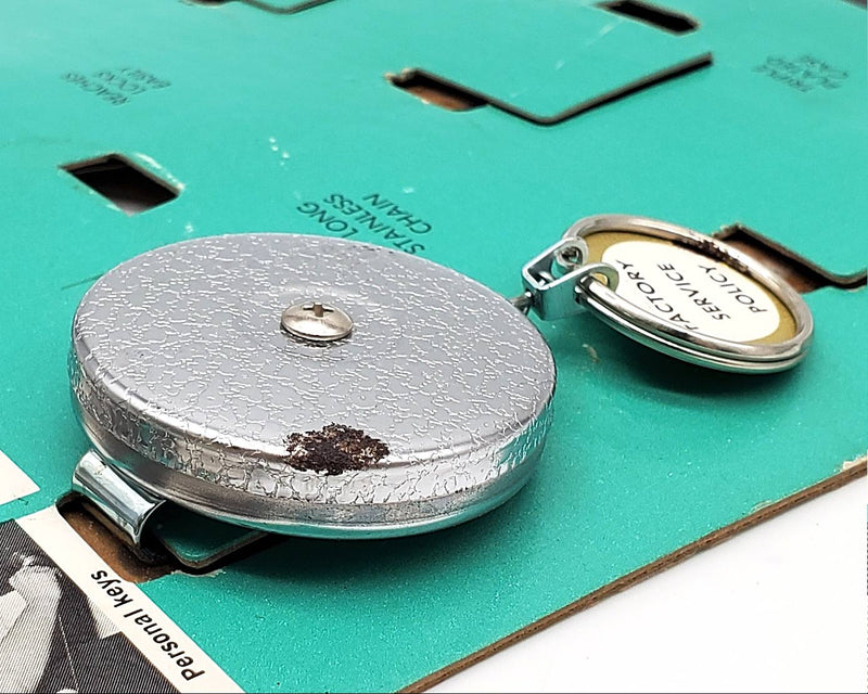 1960s Key-Bak Retractable Key Chain West Coast Chain & Store Stand Display #2