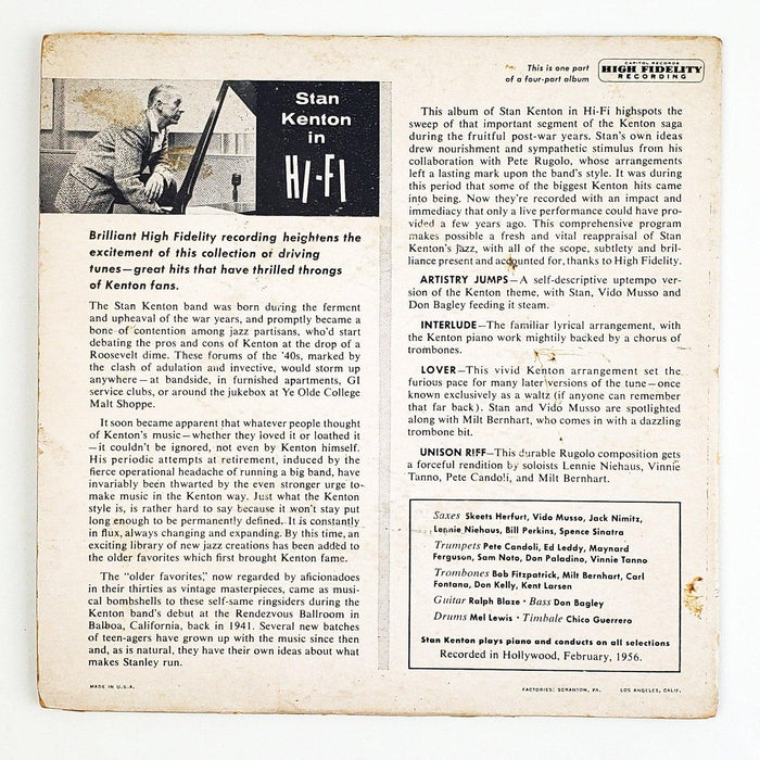 Stan Kenton in Hi Fi, Part 1 45 RPM EP Record Capitol Records 1956 2