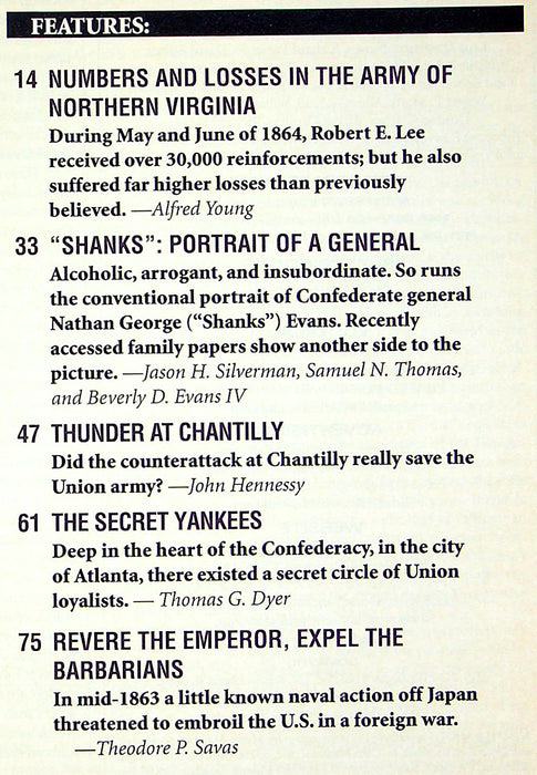 North & South Magazine 2000 Vol 3 # 3 Robert E. Lee's losses in northern VA 2