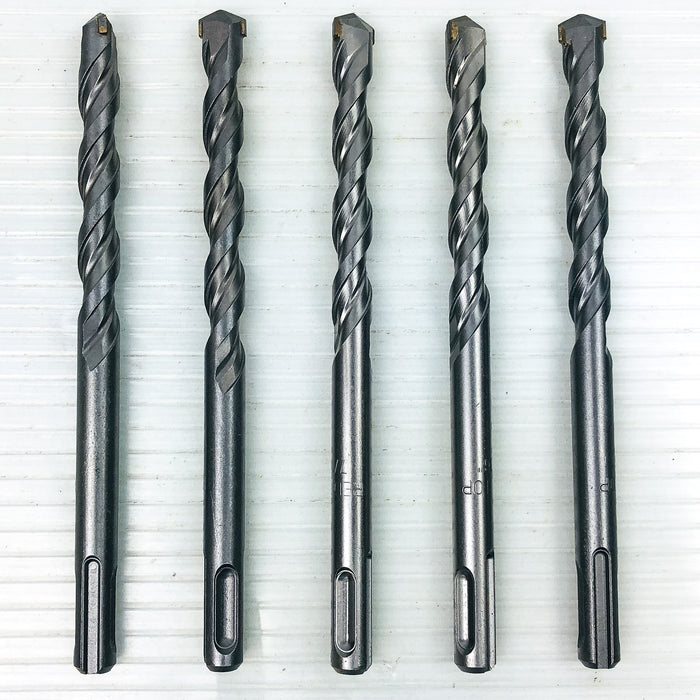 5-pk Rotary Hammer Drill Bits 7/16"x6" SDS Plus 3.5" LOC Carbide Tip Concrete