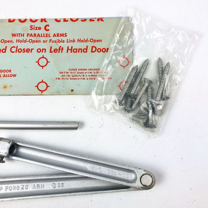 LCN Size C Potbelly Closer Arm PAR REG ALUM Parallel Mount Regular NH