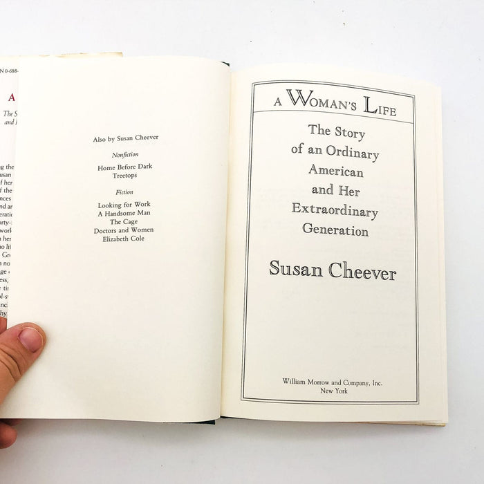 A Woman's Life Hardcover Susan Cheever 1994 Baby Boom Generation 1st Edition 7