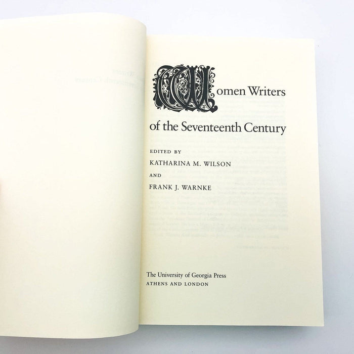 Women Writers Of The Seventeenth Century Paperback Katharina M Wilson 1986 6