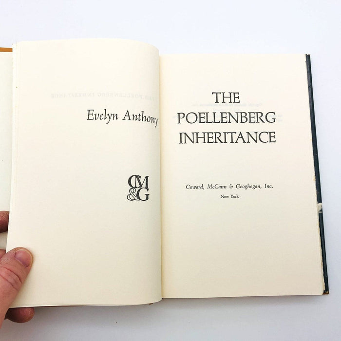 The Poellenberg Inheritance Hardcover Evelyn Anthony 1972 BCE Post WW2 Mystery 7