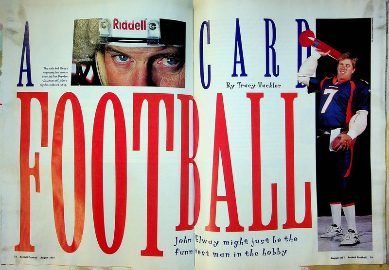 Beckett Football Magazine August 1997 No 89 John Elway Heads Up Denver Broncos 3