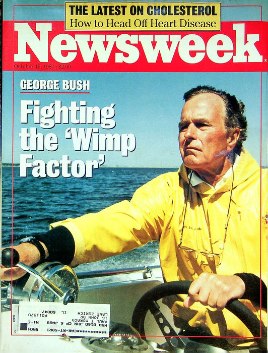 Newsweek Magazine October 19 1987 Vice President George Bush Republican Race