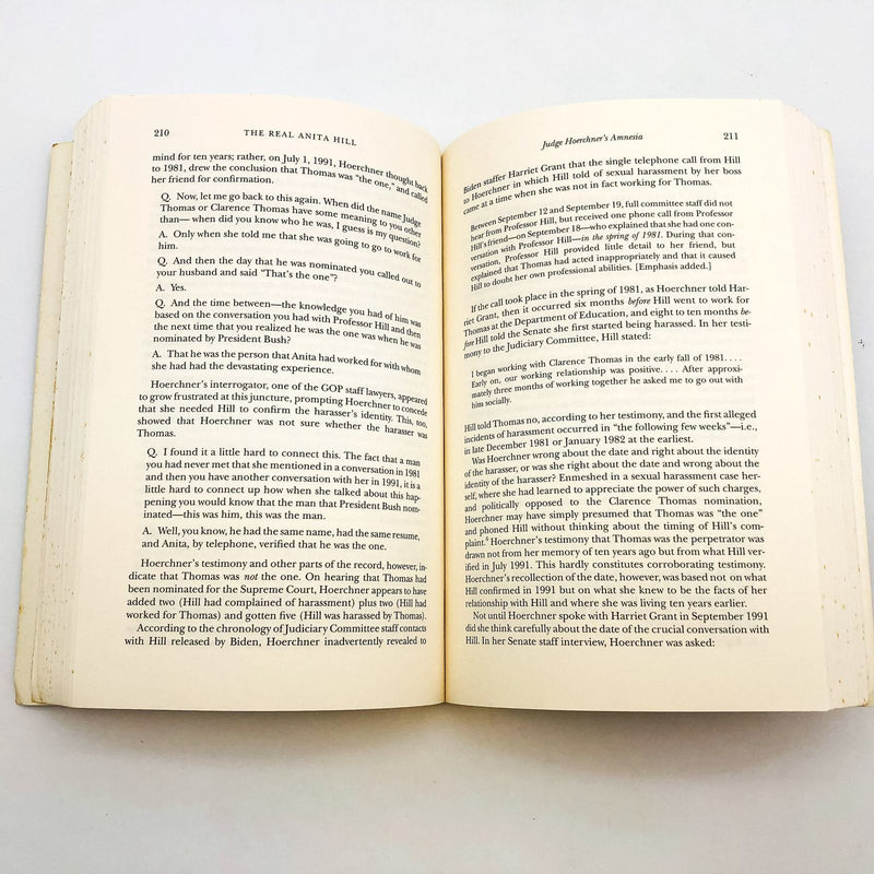 The Real Anita Hill The Untold Story SC David Brock 1994 Sexual Harassment Women 8