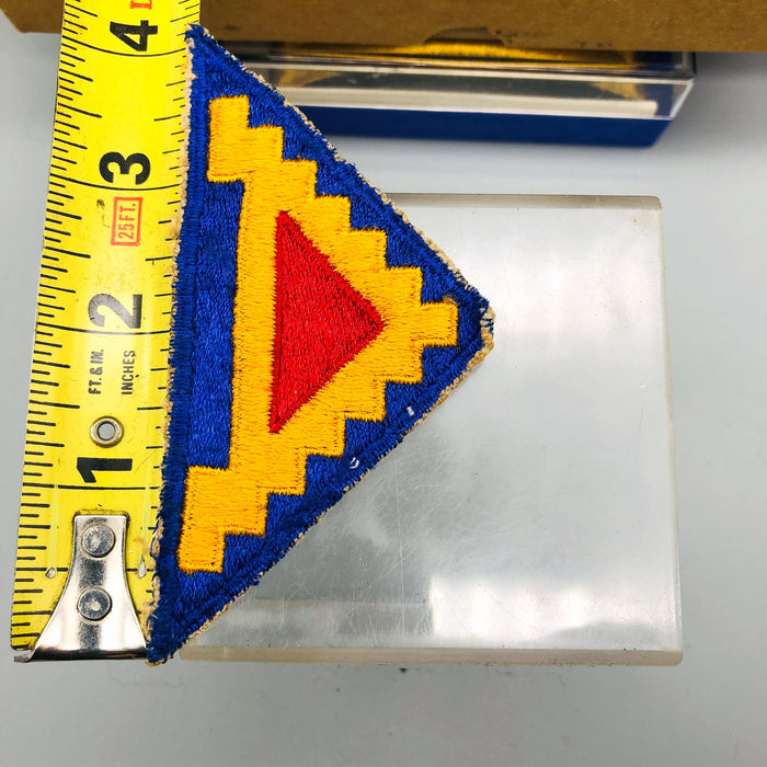 WW2 US 7th Army Patch Full Color Triangle Snow Back Seven Steps Shoulder Sleeve 5