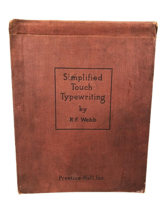 1928 Simplified Touch Typewriting R.F. Webb Prentice Hall Book Red Union HS 1
