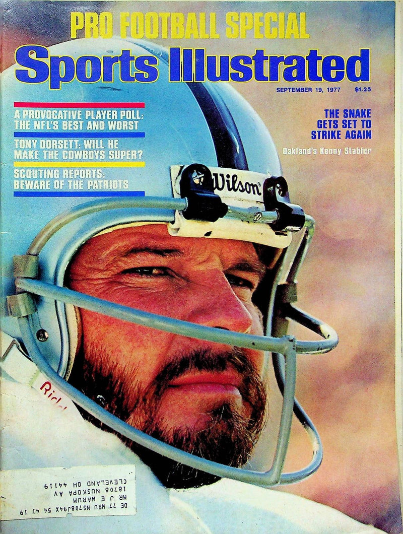 Sports Illustrated Magazine Sep 19 1977 Oakland Raiders Kenny Stabler The Snake