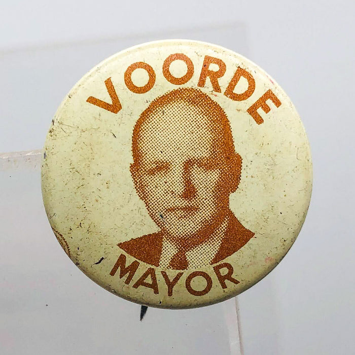 Voorde for Mayor Button Pin .75" South Bend Indiana Political Campaign Edward 6