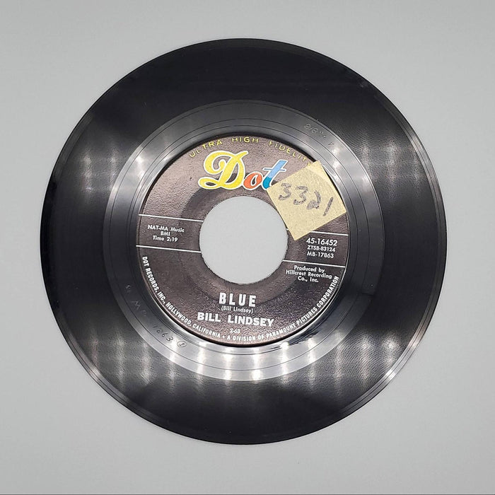 Bill Lindsey Blue / Winter Love Single Record Dot Records 1963-02-00 45-16452 1