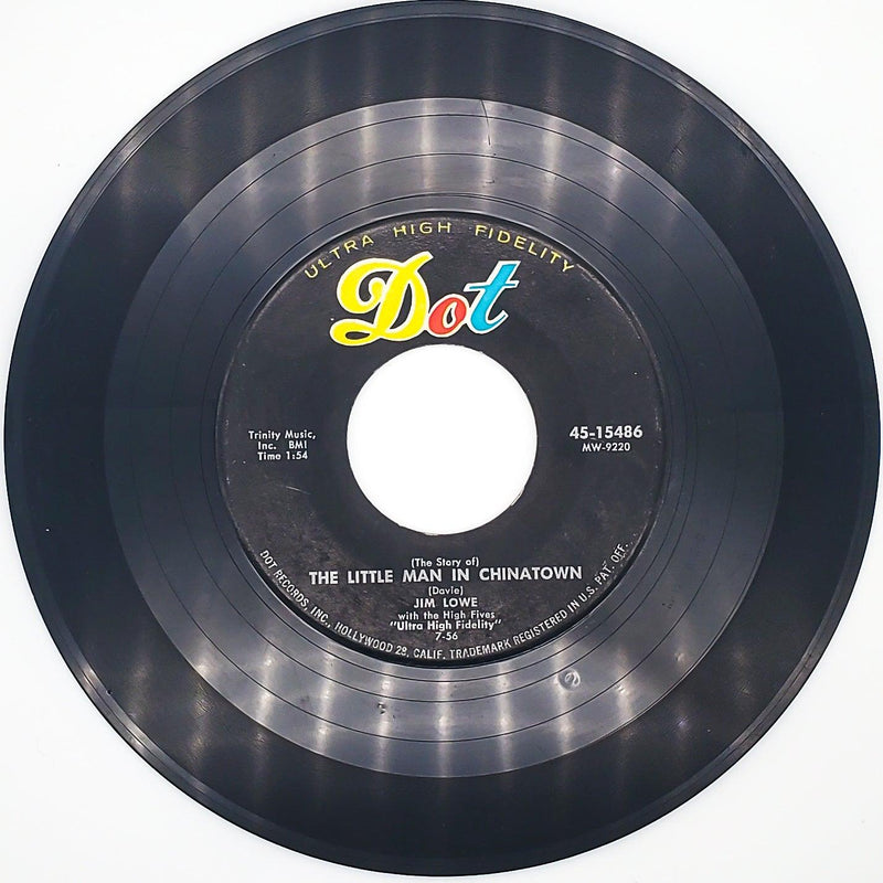Jim Lowe & The High Fives The Green Door Record 45 RPM Single 45-15486 Dot 1956 2