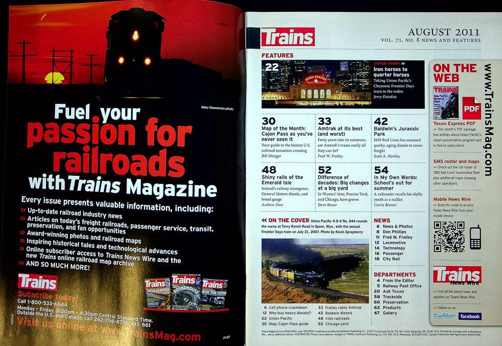 Trains Railroading Magazine August 2011 Vol 71 No 8 Iron To Quarter Horses