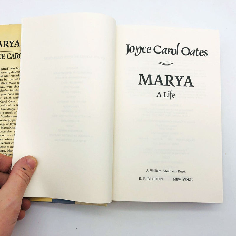 Joyce Carol Oates Book Marya A Life Hardcover 1986 1st Trade Edition Women 7