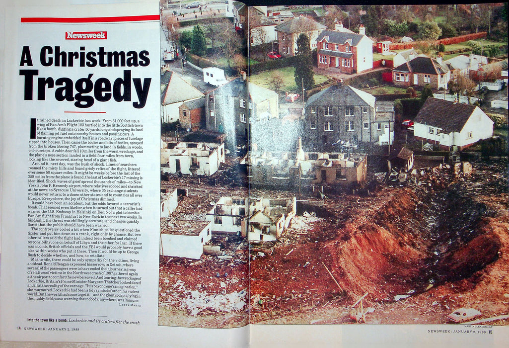 Newsweek Magazine January 2 1989 Pan American Flight 103 Terrorist Bombs Explode