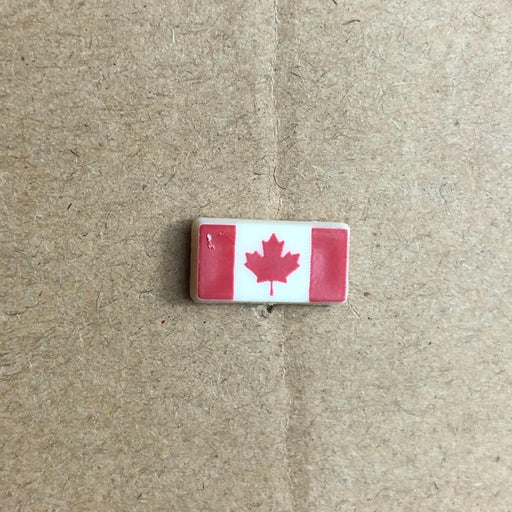 Canada Flag Lapel Pin Vintage Small Ribbon Red White Leaf Plastic 1
