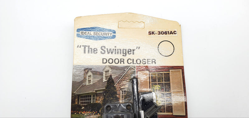 Vintage Door Closer Black Finish Up to 50lbs Ideal Security SK-3061AC NOS