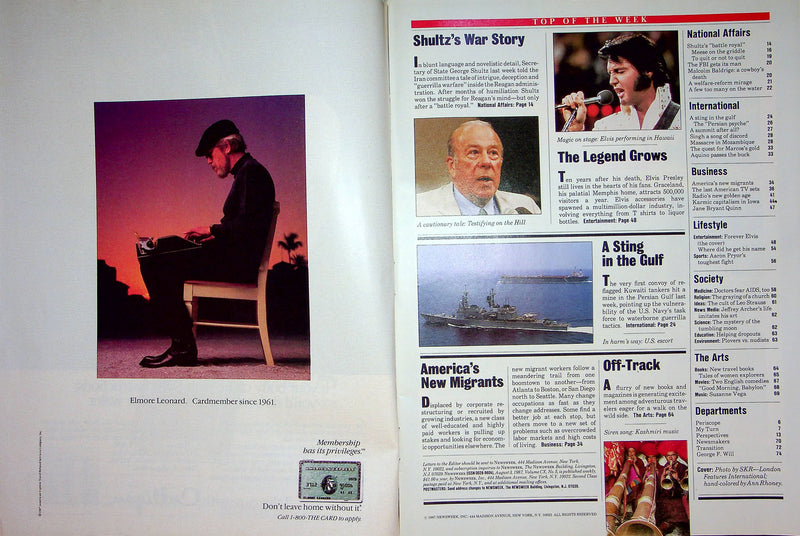 Newsweek Magazine August 3 1987 Elvis Presley 10 Year Anniversary Of Death