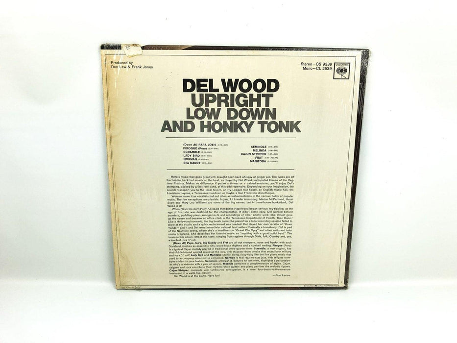 Del Wood Upright Low Down and Honky Tonk Record 33 RPM LP CL 2539 Columbia 1966 3