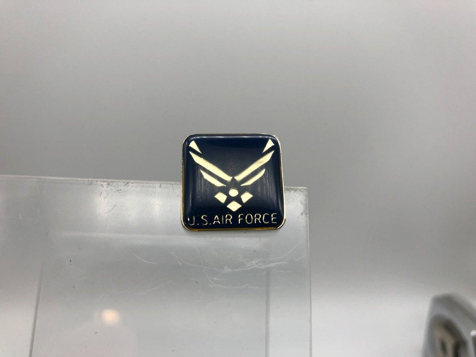 US Air Force Lapel Pin USAF Wings Blue Chrome Logo Insignia Epoxy Enamel 3