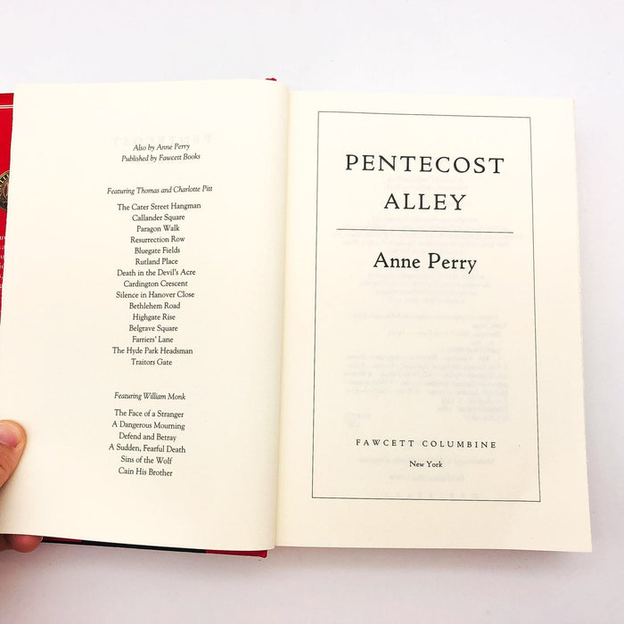 Pentecost Alley HC Anne Perry 1996 Victorian England Women Detective 1st Edition 7