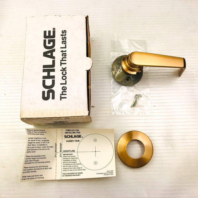 Schlage 4300172S Single Dummy Trim Door Knob Lever S170 Saturn 612 New Old Stock 1